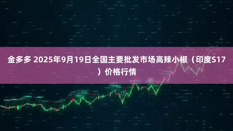 金多多 2025年9月19日全国主要批发市场高辣小椒（印度S17）价格行情