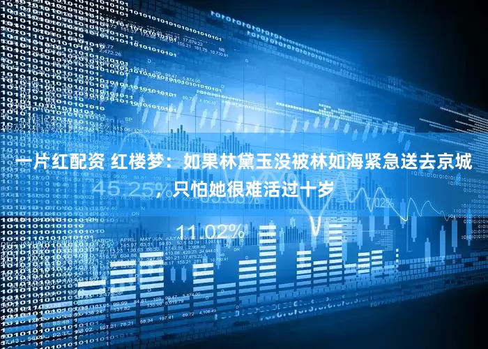 一片红配资 红楼梦：如果林黛玉没被林如海紧急送去京城，只怕她很难活过十岁